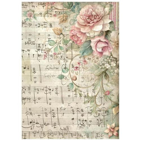 Stamperia Symphony A6 Rice Paper Backgrounds Selection (8pcs) by Sara Alcobendas (DFSAK6055)