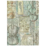 Stamperia Symphony A6 Rice Paper Backgrounds Selection (8pcs) by Sara Alcobendas (DFSAK6055)