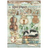 Stamperia Symphony A6 Mini Rice Paper (8pcs) by Sara Alcobendas (DFSA6X07)