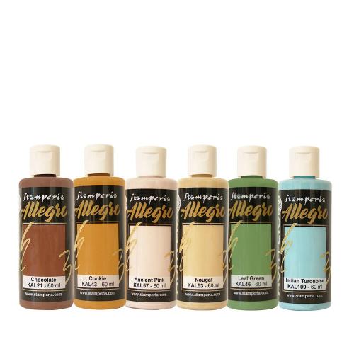 Stamperia Symphony Allegro Paint Kit (6pcs) by Sara Alcobendas (KALKIT74) - Postage as per Actual