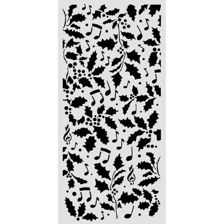 Stamperia Thick Stencils 12x25cm Christmas Holly and Leaves (KSTDL172)