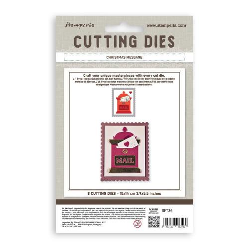 Stamperia A6 Cutting Dies Christmas Message (SFT26)
