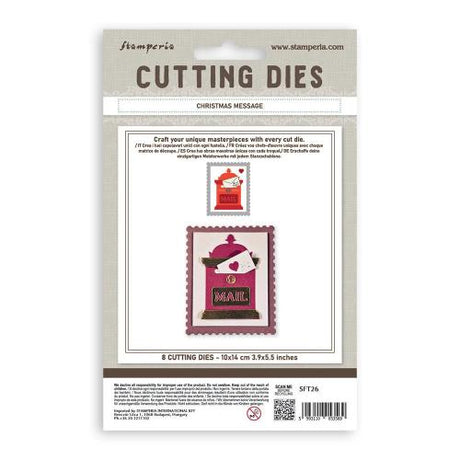 Stamperia A6 Cutting Dies Christmas Message (SFT26)