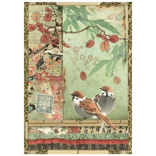 Stamperia Oriental Garden A6 Mini Rice Paper (8pcs) (DFSA6X08)