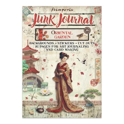 Stamperia Oriental Garden Junk Journal Stickers, Backgrounds, Cut-Outs (SBJK26)