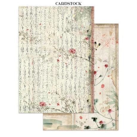 Stamperia Oriental Garden Junk Journal Stickers, Backgrounds, Cut-Outs (SBJK26)