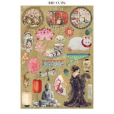 Stamperia Oriental Garden Junk Journal Stickers, Backgrounds, Cut-Outs (SBJK26)