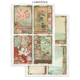 Stamperia Oriental Garden Junk Journal Stickers, Backgrounds, Cut-Outs (SBJK26)