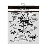 Stamperia Oriental Garden Thick Stencils 20x25cm Lotus Flower (KSTD214)