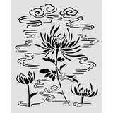 Stamperia Oriental Garden Thick Stencils 20x25cm Lotus Flower (KSTD214)