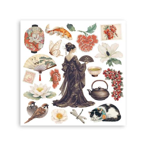Stamperia Oriental Garden Rub-On 15,5x15,5cm Assortment (6pcs) (DFLRBX19)