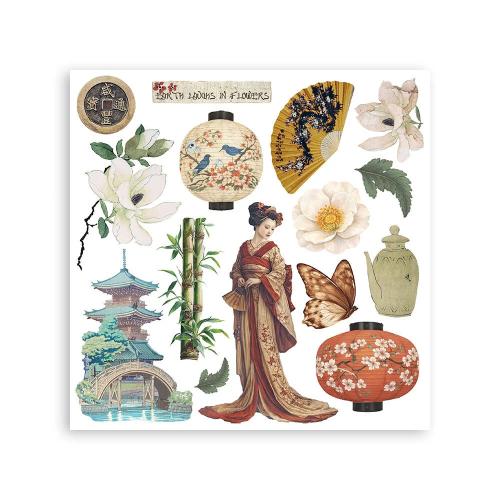 Stamperia Oriental Garden Rub-On 15,5x15,5cm Assortment (6pcs) (DFLRBX19)