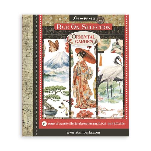 Stamperia Oriental Garden Rub-On 20,5x23cm Assortment (6pcs) (DFLRBXG11)