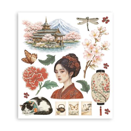 Stamperia Oriental Garden Rub-On 20,5x23cm Assortment (6pcs) (DFLRBXG11)