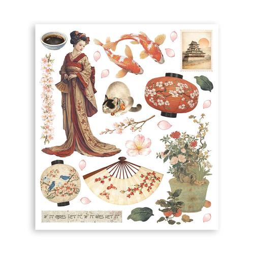 Stamperia Oriental Garden Rub-On 20,5x23cm Assortment (6pcs) (DFLRBXG11)