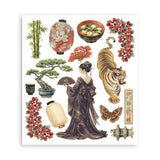 Stamperia Oriental Garden Rub-On 20,5x23cm Assortment (6pcs) (DFLRBXG11)