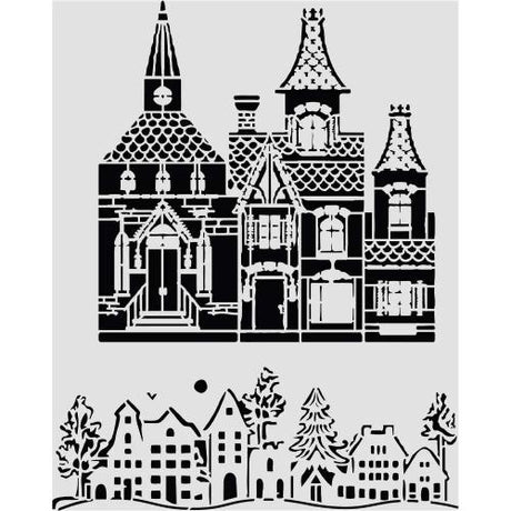 Stamperia Thick Stencils 20x25cm Christmas House (KSTD216)