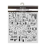 Stamperia Thick Stencils 20x25cm Christmas Village (KSTD217)