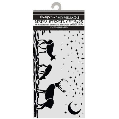 Stamperia Thick Stencils 12x25cm Christmas Deers (KSTDL169)