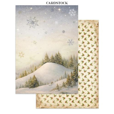 Stamperia Silent Night Junk Journal Stickers, Backgrounds, Cut-Outs (SBJK27)