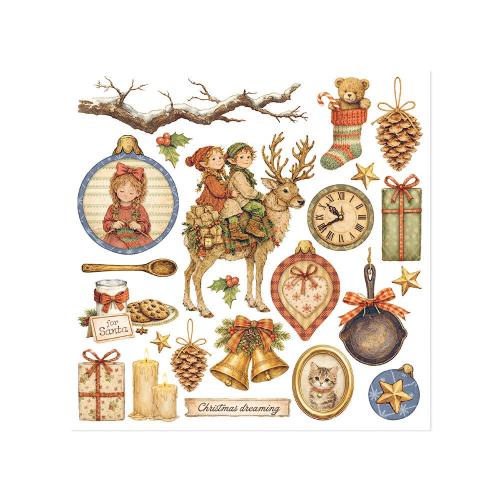 Stamperia Silent Night Rub-On 15,5x15x5cm Assortment (6pcs) (DFLRBX20)