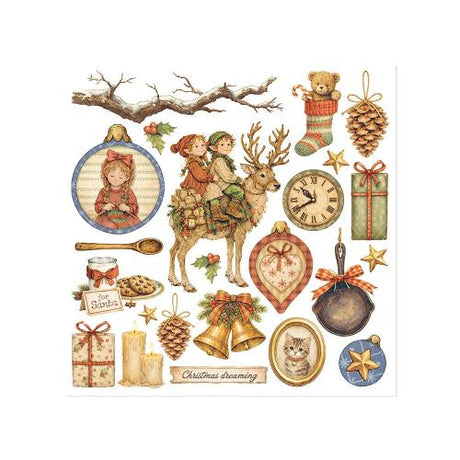 Stamperia Silent Night Rub-On 15,5x15x5cm Assortment (6pcs) (DFLRBX20)