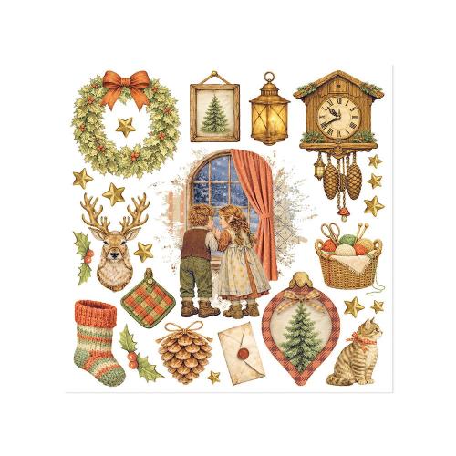 Stamperia Silent Night Rub-On 15,5x15x5cm Assortment (6pcs) (DFLRBX20)