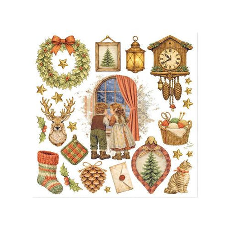Stamperia Silent Night Rub-On 15,5x15x5cm Assortment (6pcs) (DFLRBX20)