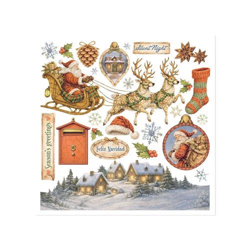 Stamperia Silent Night Rub-On 15,5x15x5cm Assortment (6pcs) (DFLRBX20)