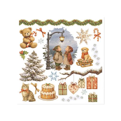 Stamperia Silent Night Rub-On 15,5x15x5cm Assortment (6pcs) (DFLRBX20)