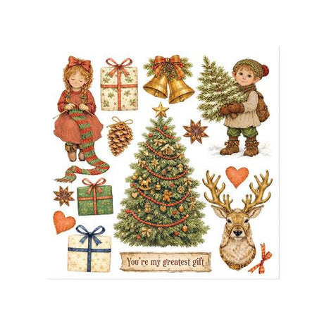 Stamperia Silent Night Rub-On 15,5x15x5cm Assortment (6pcs) (DFLRBX20)