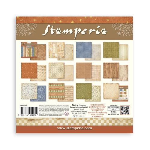 Stamperia Silent Night 8x8 Inch Paper Pack Maxi Background Selection (SBBS149)