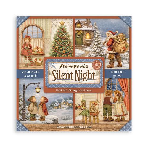 Stamperia Silent Night 8x8 Inch Paper Pack (Single Face) (SBBSXB28)