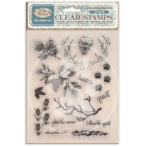 Stamperia White Christmas Clear Stamps by Cristina Radovan (WTK245)