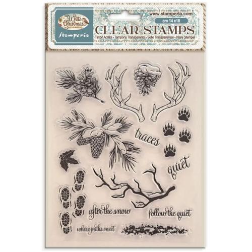 Stamperia White Christmas Clear Stamps by Cristina Radovan (WTK245)