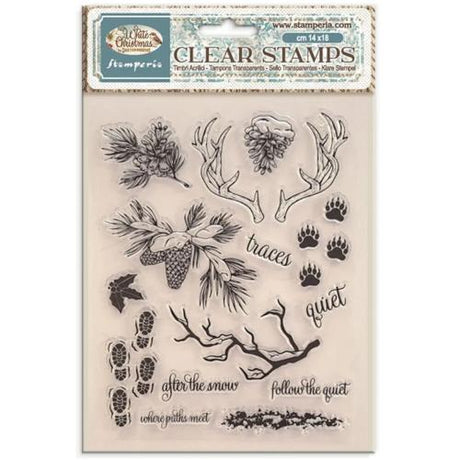 Stamperia White Christmas Clear Stamps by Cristina Radovan (WTK245)