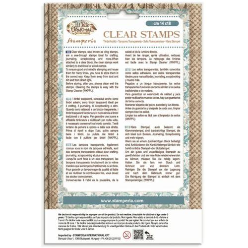 Stamperia White Christmas Clear Stamps by Cristina Radovan (WTK245)