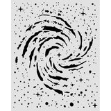 Stamperia Cosmos Thick Stencils 20x25cm Swirling Nebula by Cristina Radovan (KSTD218)