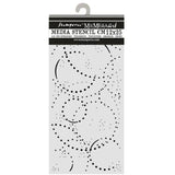 Stamperia Cosmos Thick Stencils 12x25cm Ink Orbits by Cristina Radovan (KSTDL173)