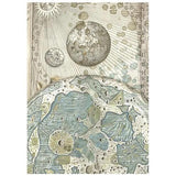 Stamperia Cosmos A6 Rice Paper Backgrounds Selection (8pcs) by Cristina Radovan (DFSAK6060)