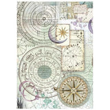 Stamperia Cosmos A6 Rice Paper Backgrounds Selection (8pcs) by Cristina Radovan (DFSAK6060)