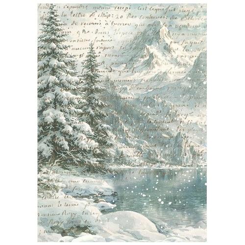 Stamperia White Christmas A6 Rice Paper Backgrounds Selection (8pcs) by Cristina Radovan (DFSAK6059)
