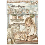 Stamperia White Christmas A6 Mini Rice Paper Selection (8pcs) by Cristina Radovan (DFSA6X10)
