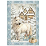 Stamperia White Christmas A6 Mini Rice Paper Selection (8pcs) by Cristina Radovan (DFSA6X10)