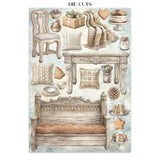 Stamperia White Christmas Junk Journal Stickers, Backgrounds, Cut-Outs by Cristina Radovan (SBJK28)