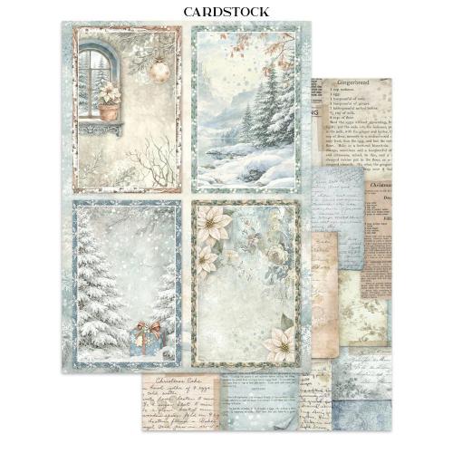 Stamperia White Christmas Junk Journal Stickers, Backgrounds, Cut-Outs by Cristina Radovan (SBJK28)