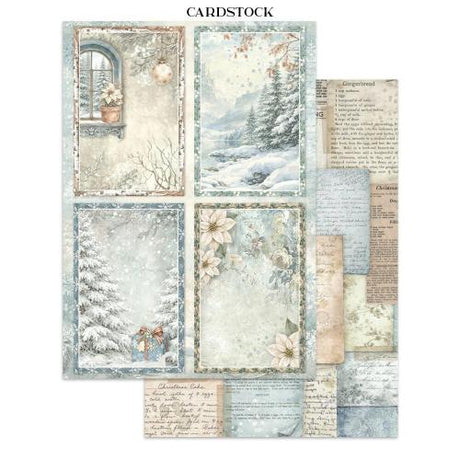 Stamperia White Christmas Junk Journal Stickers, Backgrounds, Cut-Outs by Cristina Radovan (SBJK28)