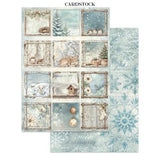 Stamperia White Christmas Junk Journal Stickers, Backgrounds, Cut-Outs by Cristina Radovan (SBJK28)