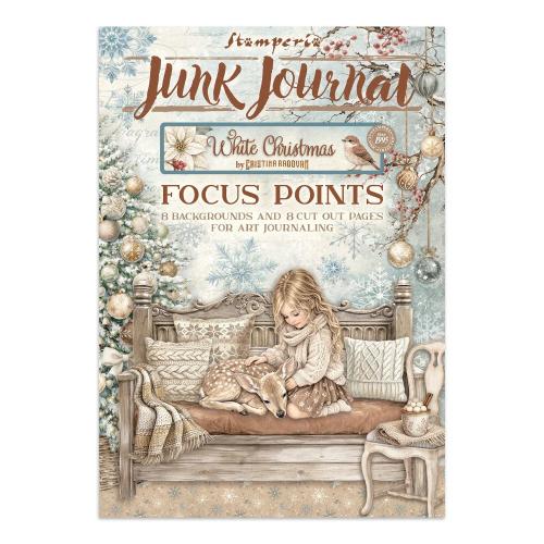 Stamperia White Christmas Junk Journal A5 Focus Points by Cristina Radovan (SBJKS07)
