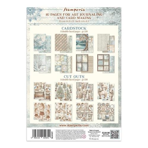 Stamperia White Christmas Junk Journal A5 Focus Points by Cristina Radovan (SBJKS07)